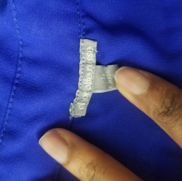 Cobalt Blue Blouse Cutouts Charlotte Russe Small - Picture 4 of 5